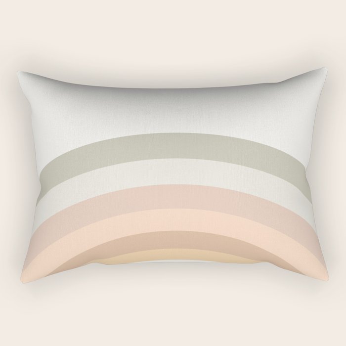 Rainbow Neutral Colors Rectangular Pillow Gallery Image 1