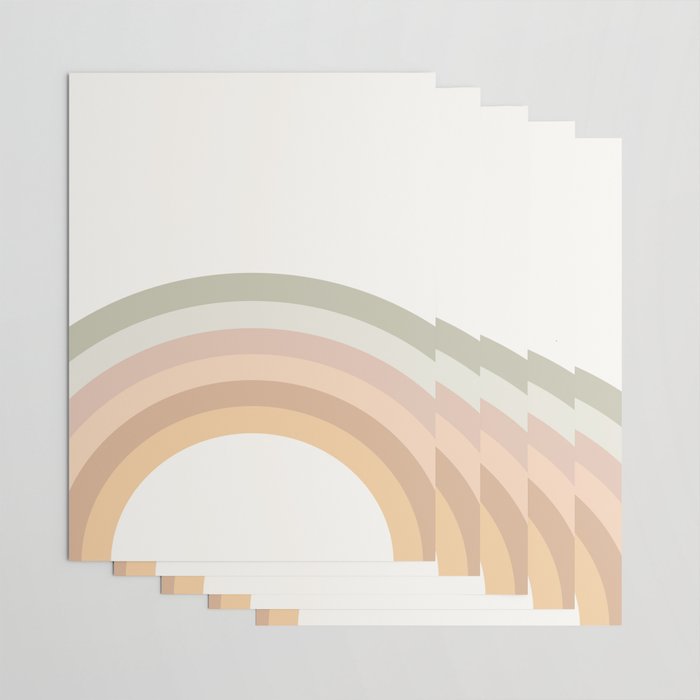 Rainbow Neutral Colors Wrapping Paper Gallery Image 3