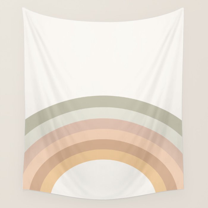 Rainbow Neutral Colors Wall Tapestry Gallery Image 4