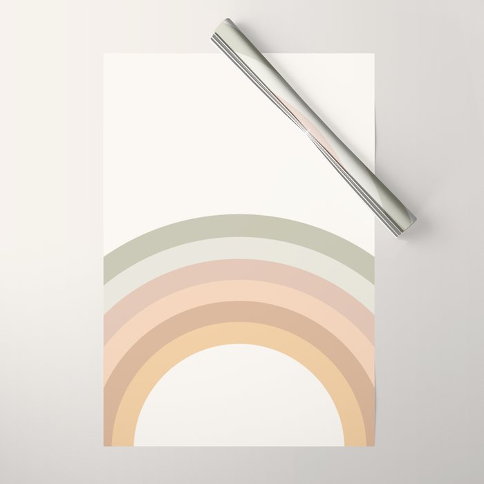 Rainbow Neutral Colors Wrapping Paper Gallery Image 1