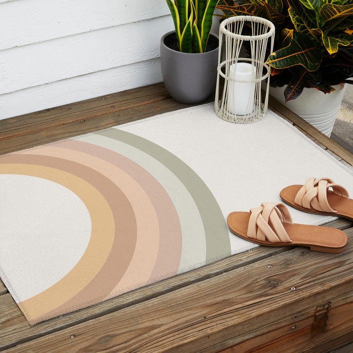Rainbow Neutral Colors Outdoor Rug Gallery Image 2