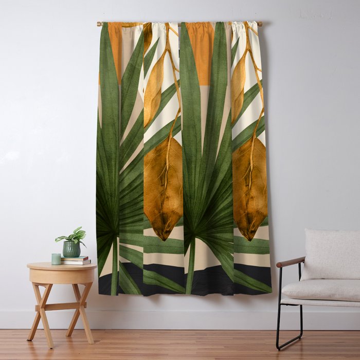 Abstract Tropical Art 21 Window Curtain Gallery Image 1