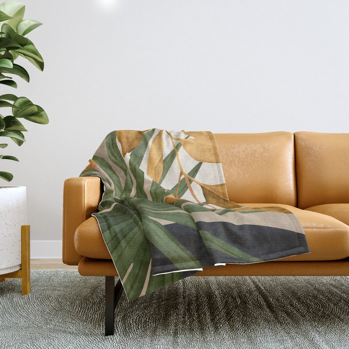 Abstract Tropical Art 21 Throw Blanket Gallery Image 1