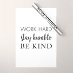 Work Hard Stay Humble Be Kind Wrapping Paper Gallery Image 1