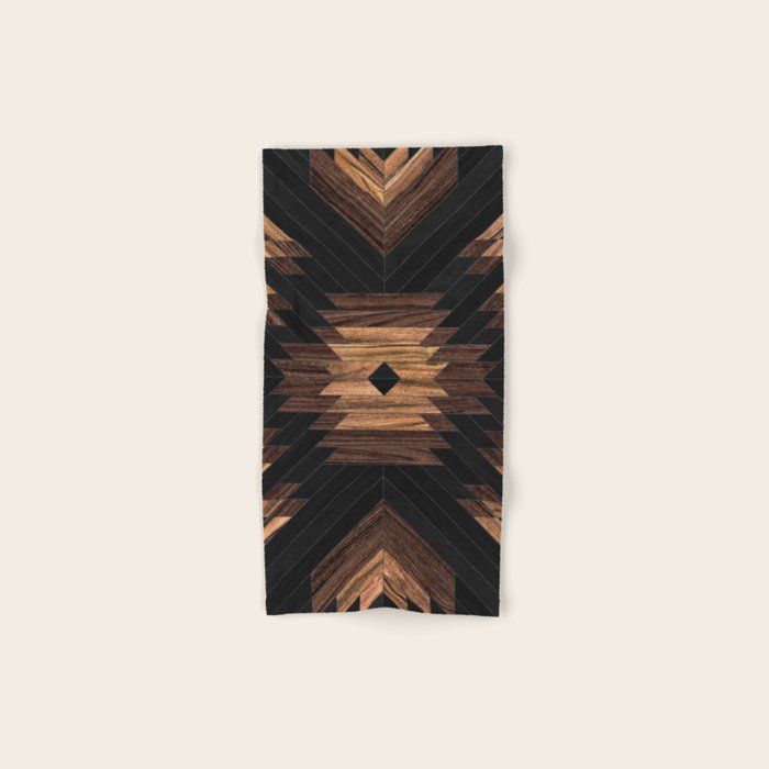 Urban Tribal Pattern No.7 - Aztec - Wood Bath Towel Gallery Image 1