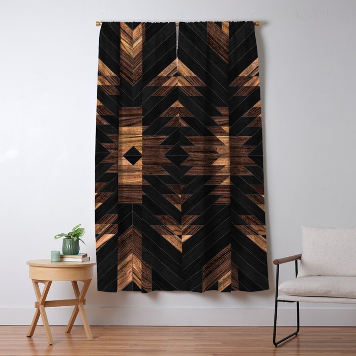 Urban Tribal Pattern No.7 - Aztec - Wood Window Curtain Gallery Image 5