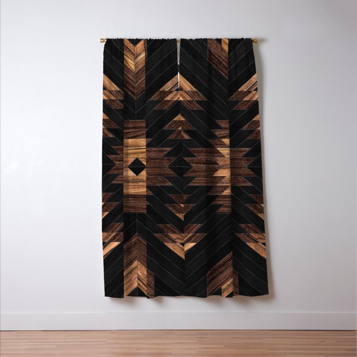 Urban Tribal Pattern No.7 - Aztec - Wood Window Curtain Gallery Image 3