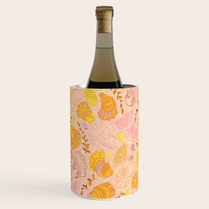 Coastal Oysters on the Beach in Lemon Orange & Peach Wine Chiller Gallery Image 1