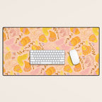 Coastal Oysters on the Beach in Lemon Orange & Peach Desk Mat Gallery Image 1
