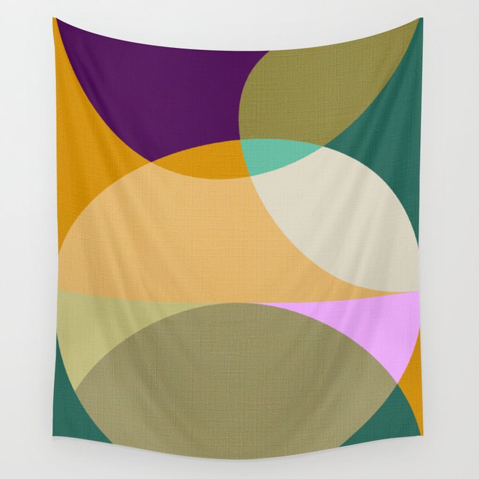 shapes mid century autumn 21 2 Wall Tapestry Gallery Image 4