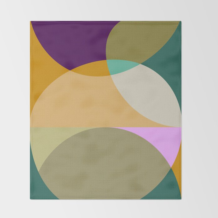 shapes mid century autumn 21 2 Throw Blanket Gallery Image 2