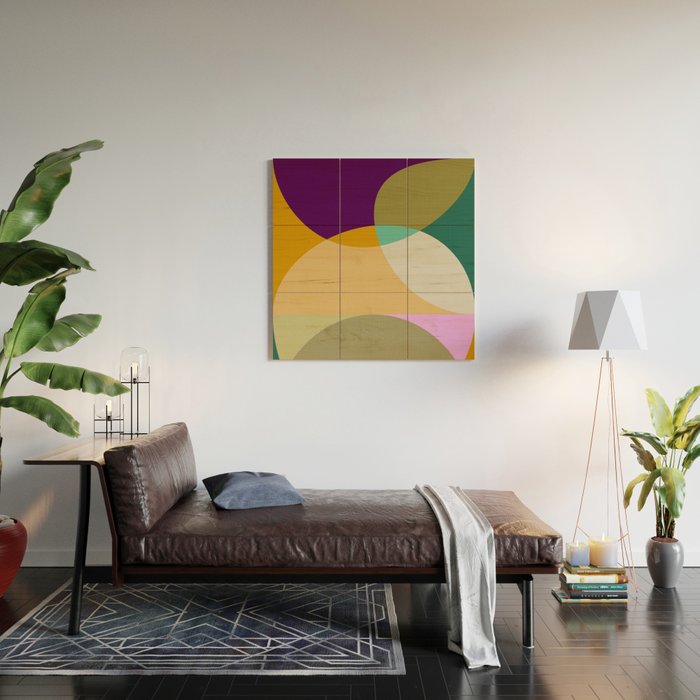 shapes mid century autumn 21 2 Wood Wall Art Gallery Image 2