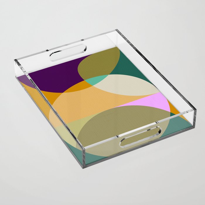 shapes mid century autumn 21 2 Acrylic Tray Gallery Image 1