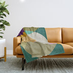 shapes mid century autumn 21 2 Throw Blanket Gallery Image 1
