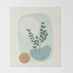 Azzurro Shapes No 51 Throw Blanket Gallery Image 2