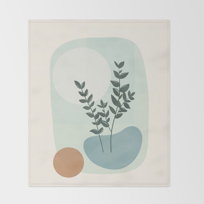 Azzurro Shapes No 51 Throw Blanket Gallery Image 2