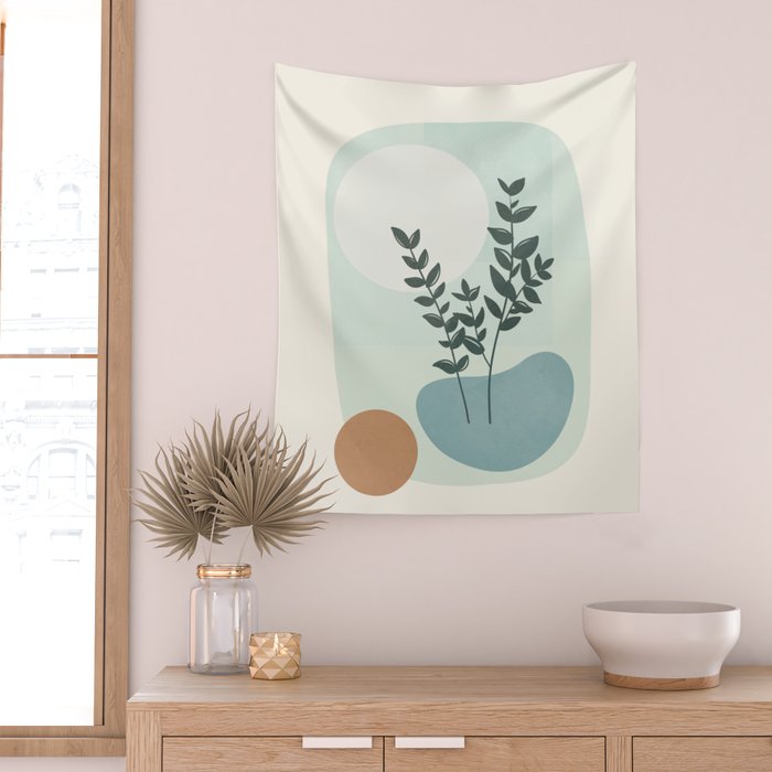 Azzurro Shapes No 51 Wall Tapestry Gallery Image 2