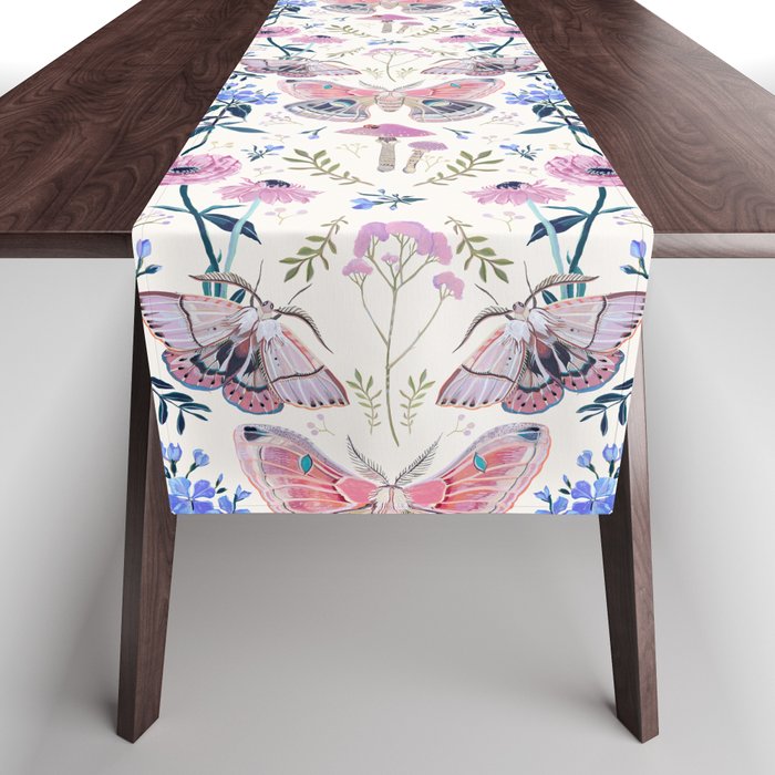 Lilac Butterfly and Flowers Table Runner Gallery Image 1