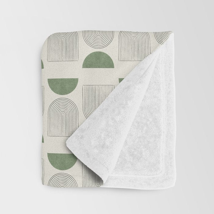 Arch balance green Throw Blanket Gallery Image 3