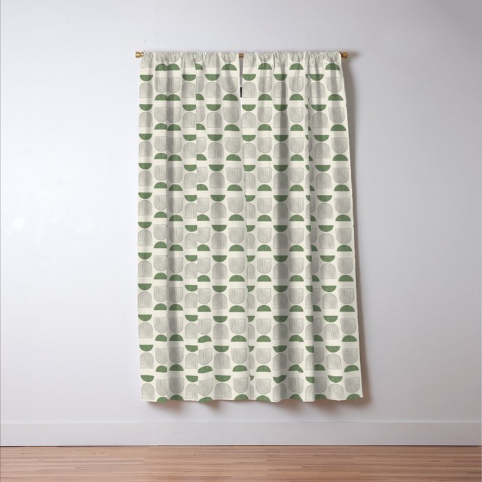 Arch balance green Window Curtain Gallery Image 3