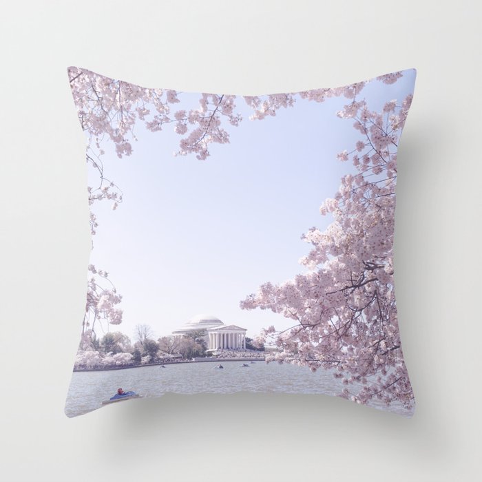 Cherry Blossoms in Washington DC x DC Photography Throw Pillow Gallery Image 6