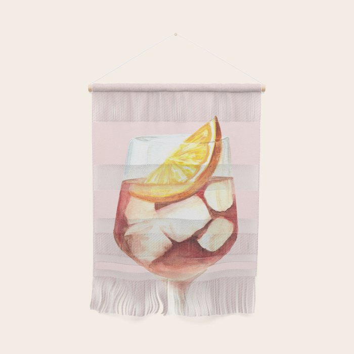 Aperol Spritz: Retro Classic Cocktail 01 Wall Hanging Gallery Image 1