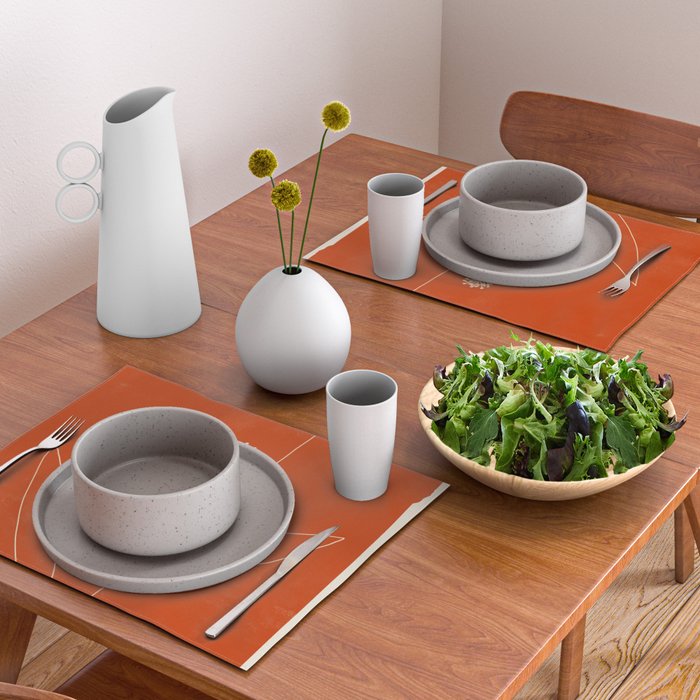 Minimal Abstract Art Plant 39 Placemat Gallery Image 2