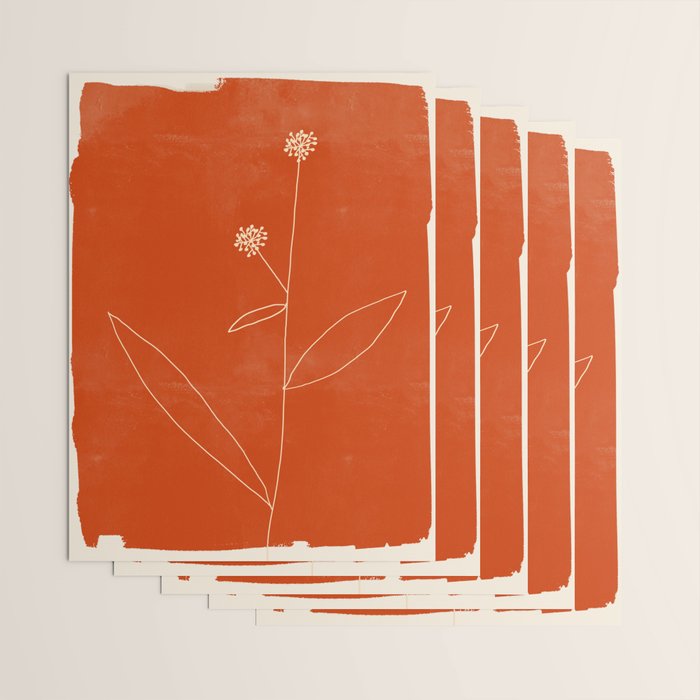 Minimal Abstract Art Plant 39 Wrapping Paper Gallery Image 3