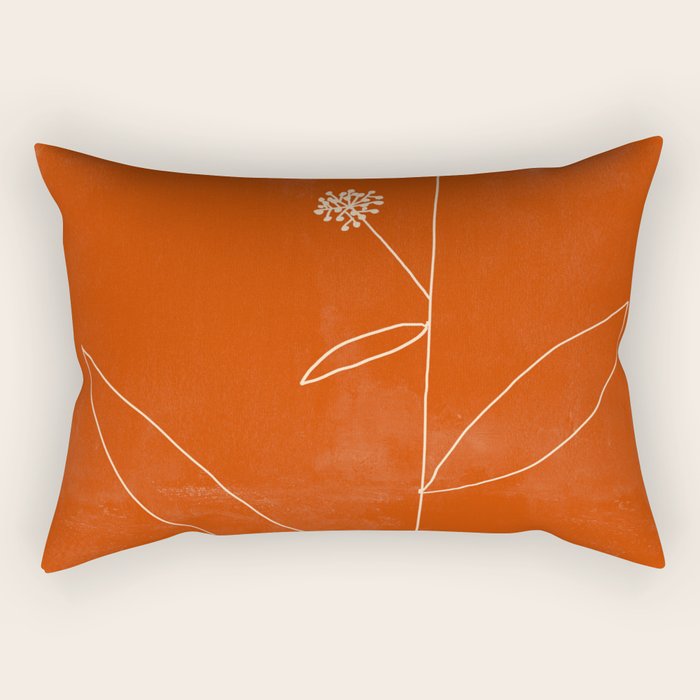 Minimal Abstract Art Plant 39 Rectangular Pillow Gallery Image 2