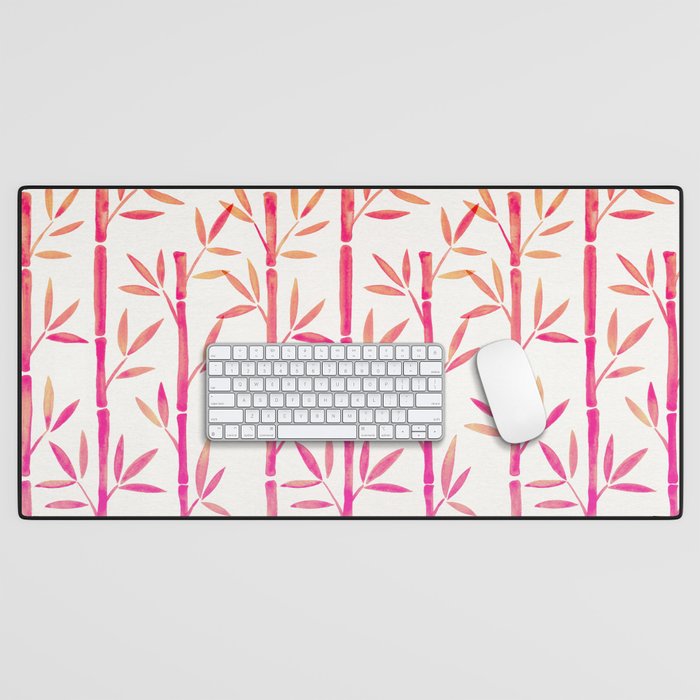 Bamboo Stems - Pink Palette Desk Mat Gallery Image 1