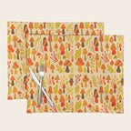 Spring Mushroom Print Placemat Gallery Image 1