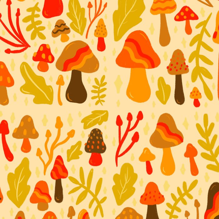 Spring Mushroom Print Coffee Mug Gallery Image 2