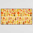 Spring Mushroom Print Desk Mat Gallery Image 3