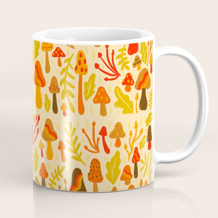 Spring Mushroom Print Coffee Mug Gallery Image 1