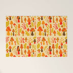 Spring Mushroom Print Welcome Mat Gallery Image 1