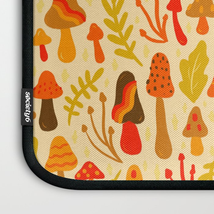 Spring Mushroom Print Laptop Sleeve Gallery Image 3