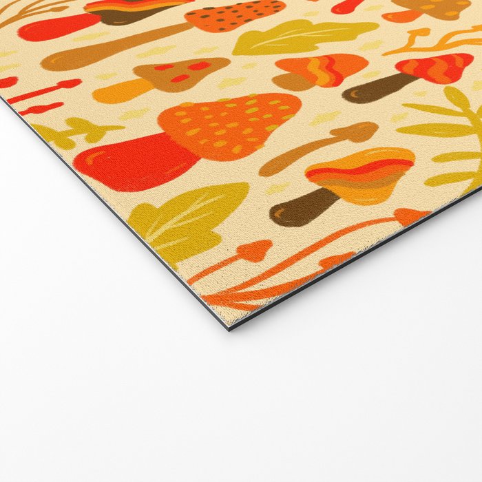 Spring Mushroom Print Welcome Mat Gallery Image 2