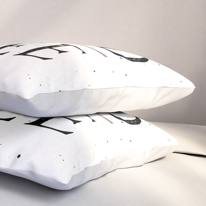 Wild and Free Rose Gold on White Pillow Sham Gallery Image 3