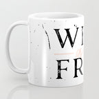 Wild and Free Rose Gold on White Coffee Mug Gallery Image 3