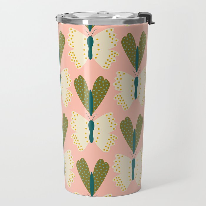 Vintage Butterfly and Moth  Travel Mug Gallery Image 2