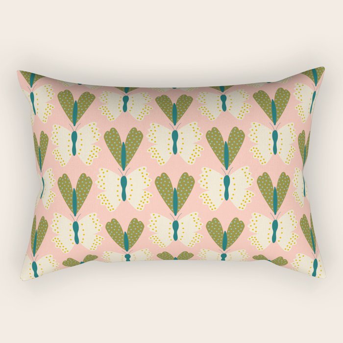 Vintage Butterfly and Moth  Rectangular Pillow Gallery Image 2