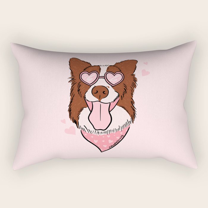 Valentine Dog Rectangular Pillow Gallery Image 2