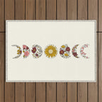 Floral Phases of the Moon Outdoor Rug Gallery Image 1