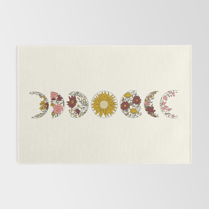 Floral Phases of the Moon Rug Gallery Image 2