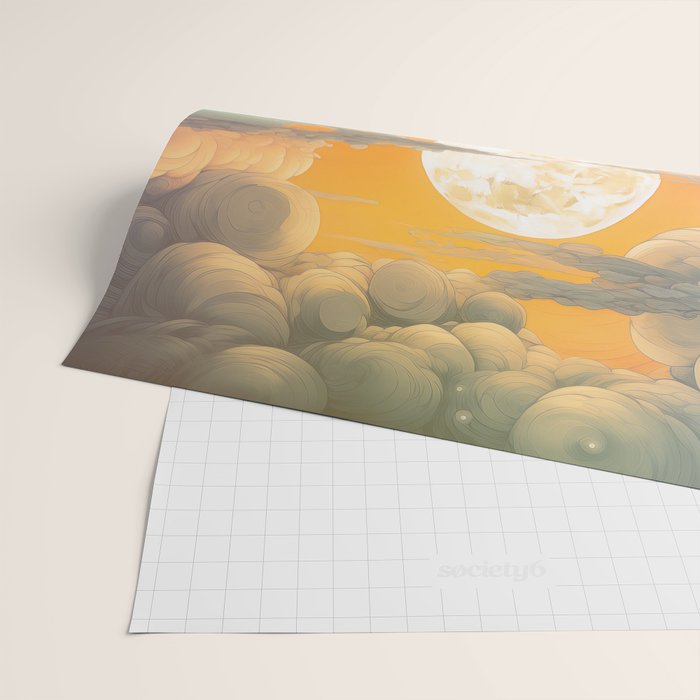 Summer Moonrise In The Sierra Mountains Wrapping Paper Gallery Image 2