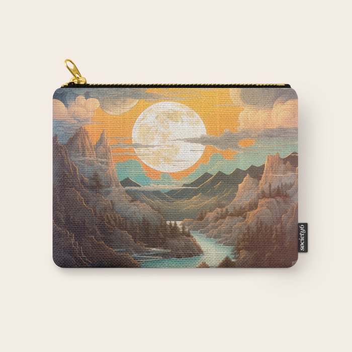 Summer Moonrise In The Sierra Mountains Carry All Pouch Gallery Image 1