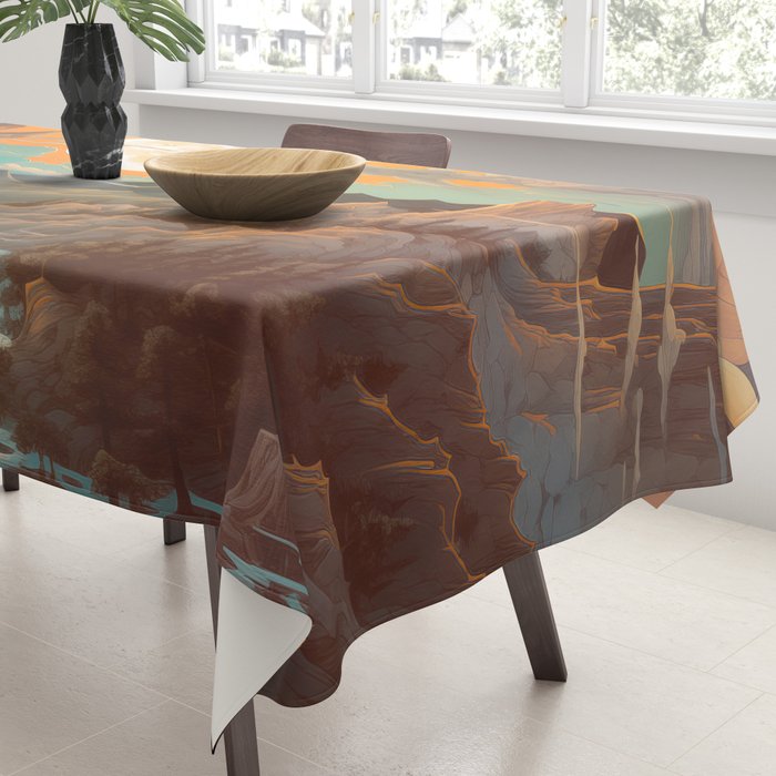 Summer Moonrise In The Sierra Mountains Tablecloth Gallery Image 3