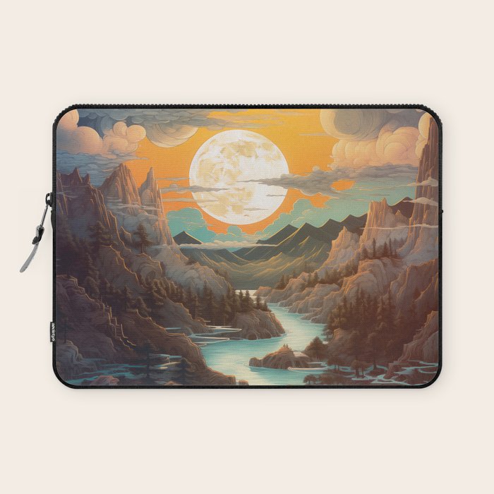 Summer Moonrise In The Sierra Mountains Laptop Sleeve