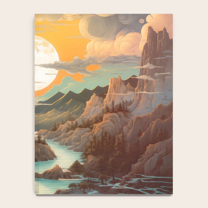 Summer Moonrise In The Sierra Mountains Notebook Gallery Image 4