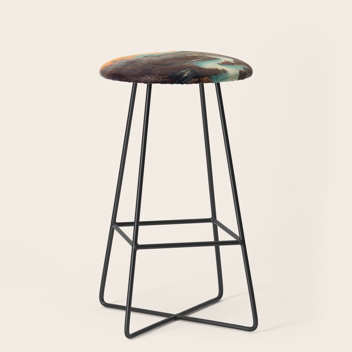 Summer Moonrise In The Sierra Mountains Stool Gallery Image 1